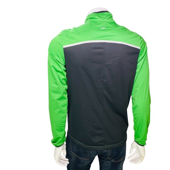 Brooks Running Mens NightLife Infiniti Jacket Green Shelter Technology Size S - Picture 6 of 15